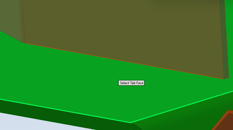 Select the slot face in Autodesk Inventor